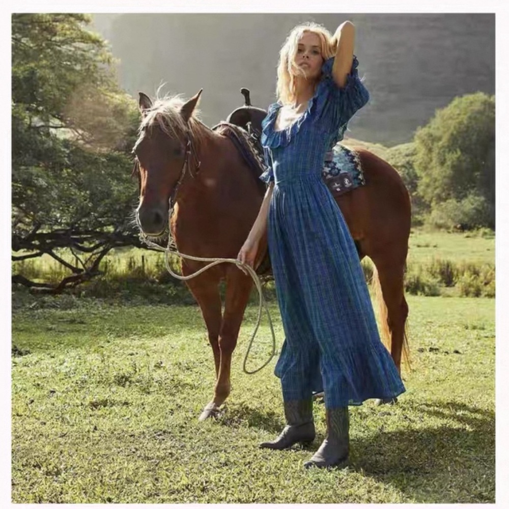 LUPINE DRESS in PARK LANE PLAID - size S